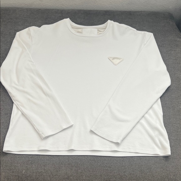 Prada White Long Sleeve Top
